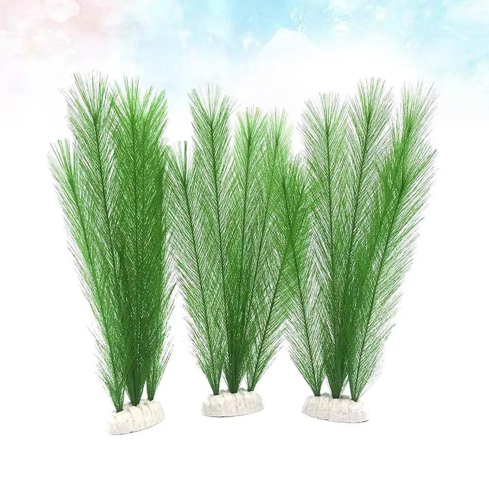 

Набор из 3 искусственных растений для аквариума - имитация травы для декора аквариума, украшение для аквариума, ландшафтный дизайн