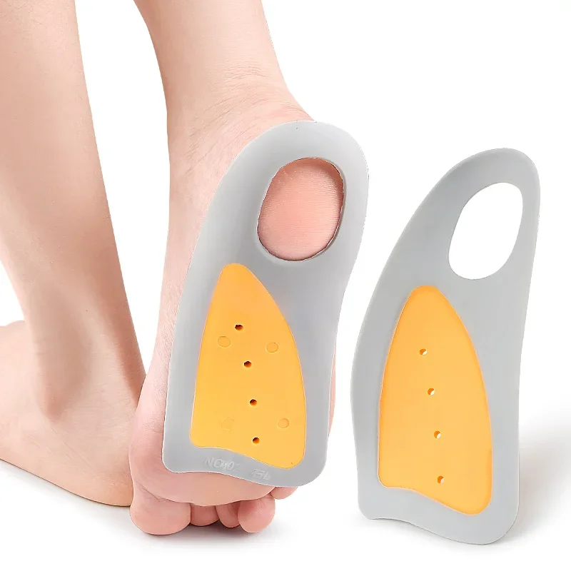 

Plantar Insoles for Men & Women Dual Color Arch Support, XO Leg Alignment Flat Foot & Foot Rotation Relief