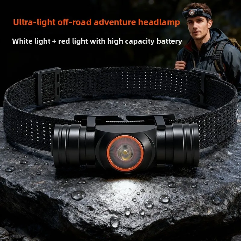 2026 New Type‑C Fast Charge LED Headlamp Long Runtime Dual Spot Flood Beam For Outdoor Night Fishing Lighting