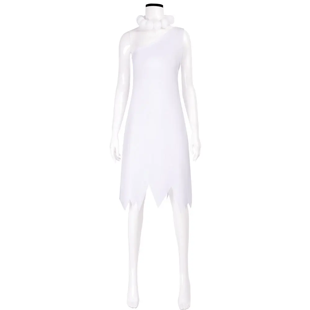 

Белое платье Wilma, карнавальный костюм на Хэллоуин, платье без рукавов с открытыми плечами для ролевых игр