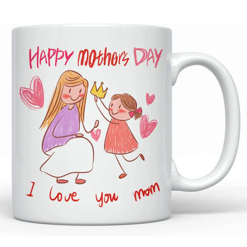 Imagem -05 - Cerâmica Caneca por Caneca Copo Dia das Mães Amor Dia das Mães Presente para Sublimação 2023