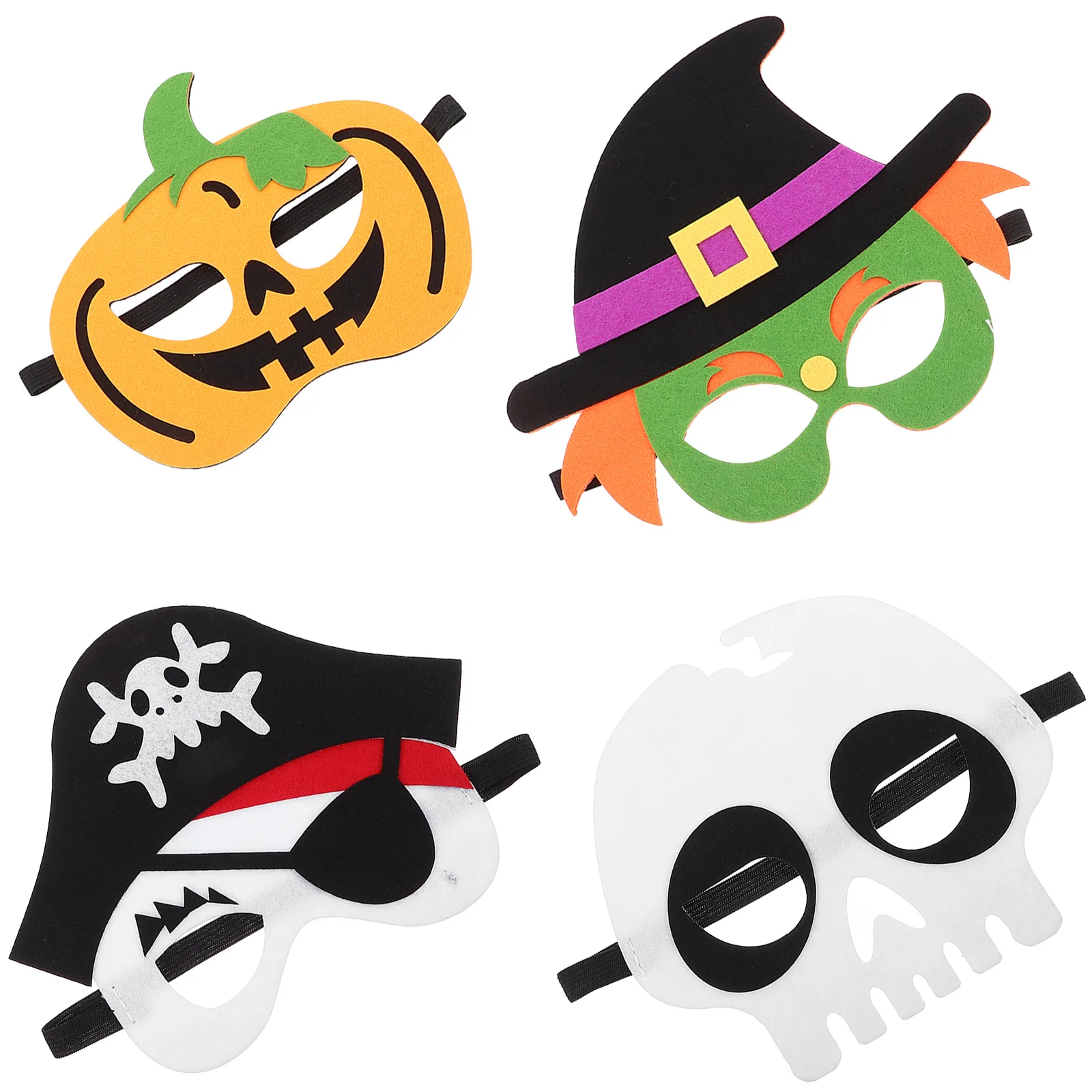 4pcs Eye Halloween Felt Masks For Theme Party Mask Party Cosplay Decor Novelty Funny Prop Theme Dancing Supplies Gift