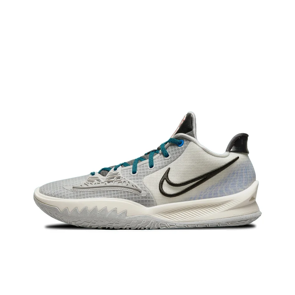 Nike Kyrie Low 4 Basketball Shoes Men's Low Top White/Gray/Black CW3985-004