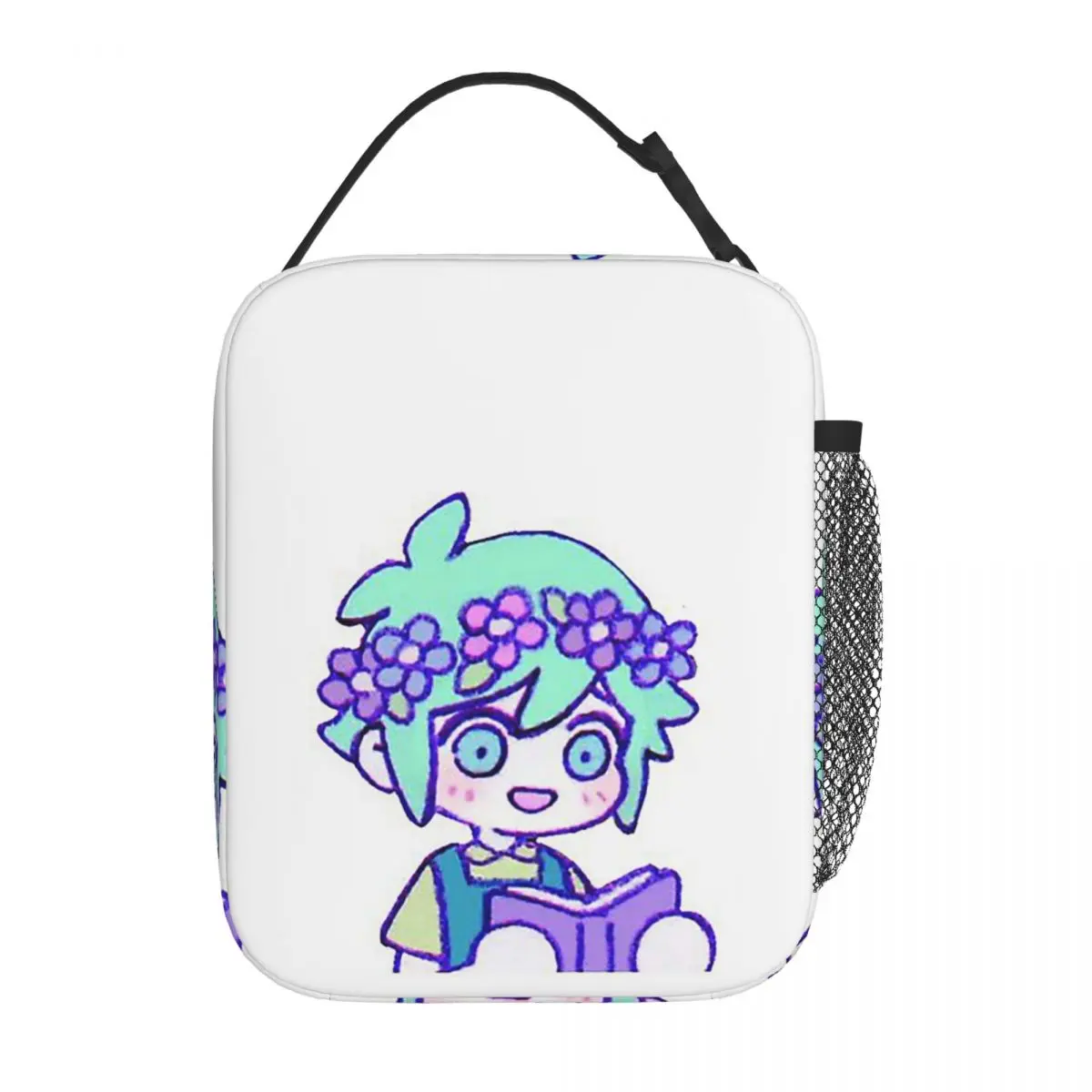 Cute Basil Omori Emote Insulated Lunch Bag for Women Kids Portable Food Boxes Thermal Lunch Box Tote
