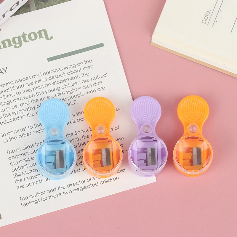 Random 4pcs Pointer Pencil Sharpener Mini 2mm Leads Sharpener Portable Sharpener