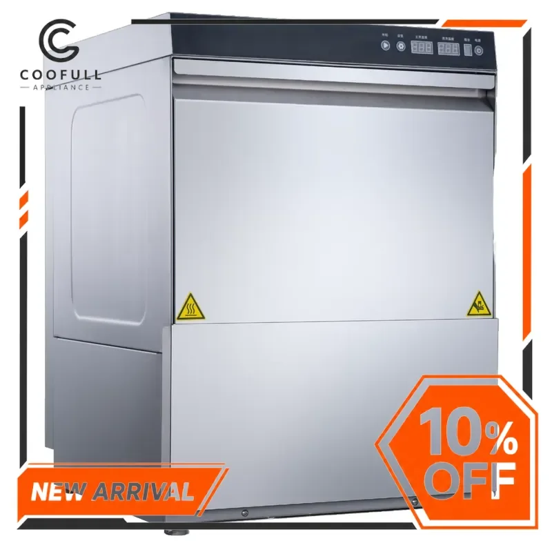 Commercial Stainless Steel Dishwasher Industrial Glassware Washing Machine High Pressure Spray Arm Sterilization Automatic