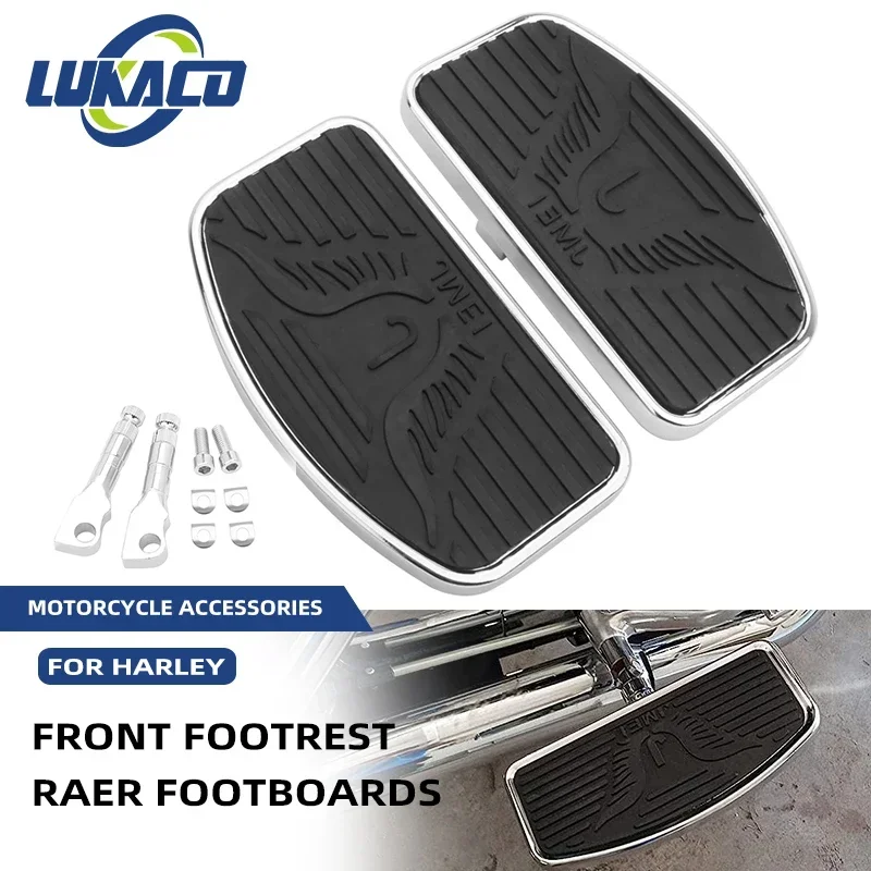 

Motorcycle Adjustable Front Rear Wide Foot Rider Driver Foot Rest Floorboards For Harley Sportster XL883 X48 Dyna Softail 02-21