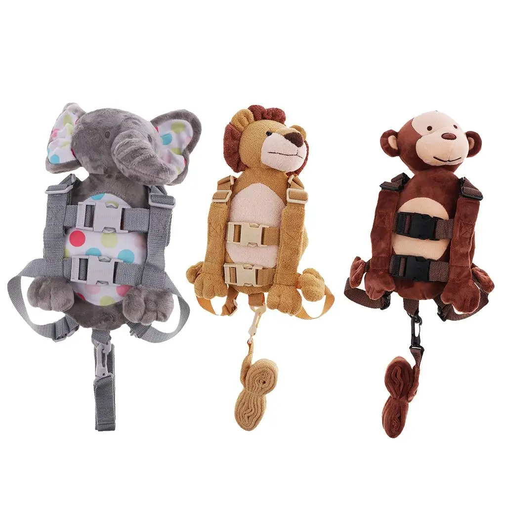 

Рюкзак-поводок для детей с защитой от потери, плюшевый, с карманом, для прогулок и путешествий