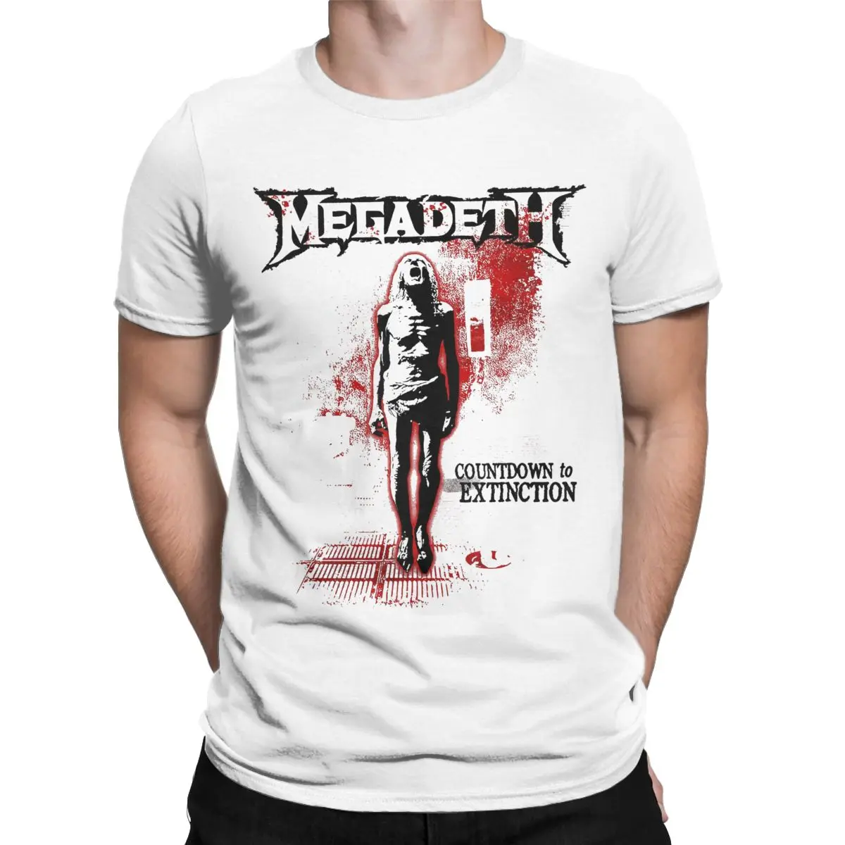 Megadeths Countdown To Extinction Men T Shirt Novelty Tee Shirt Short Sleeve Crewneck T-Shirt 100% Cotton Gift Clothing