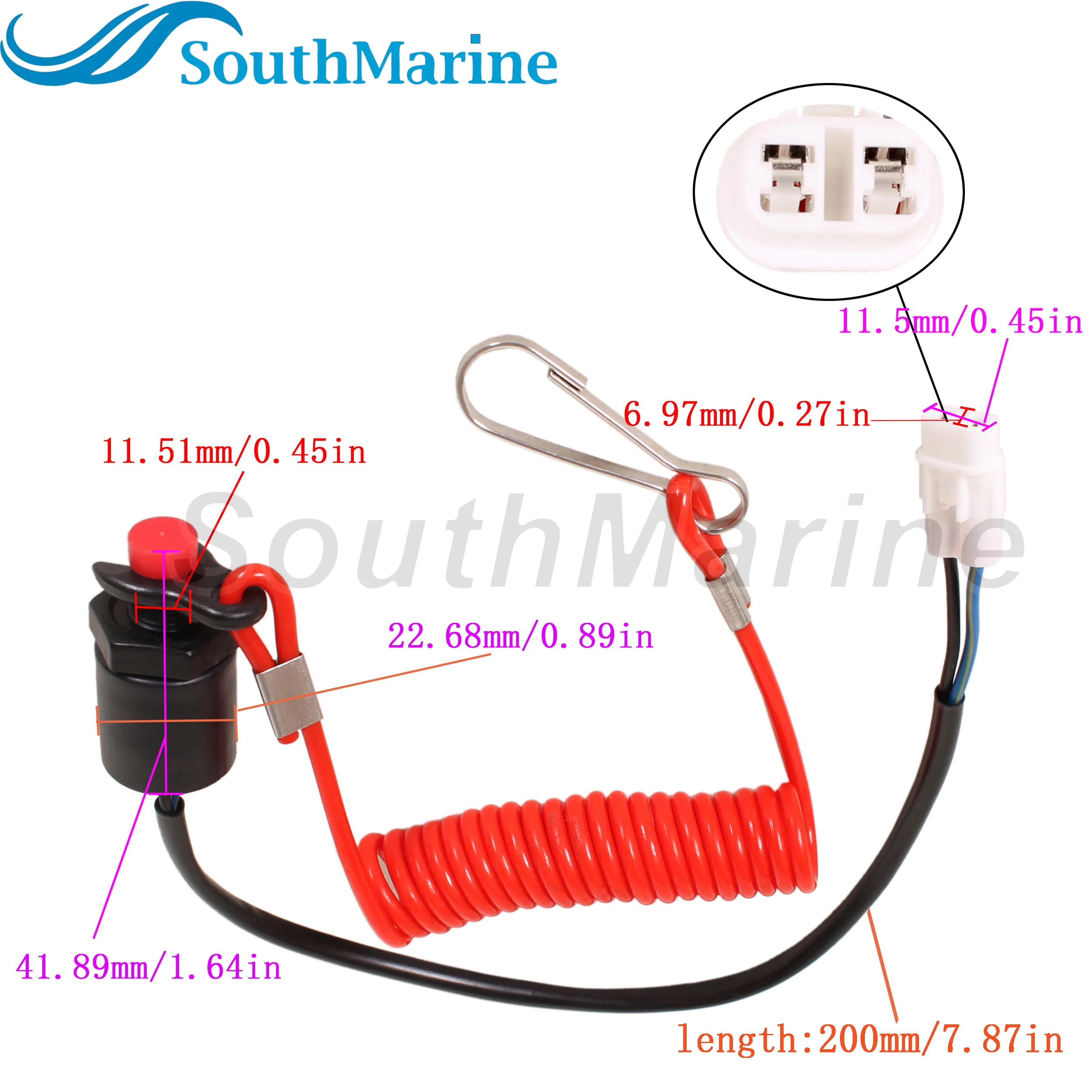 Joli d'arrêt d'urgence pour moteur de bateau, ino 820-HauJ00 ino 820-HauJ01 ino 820-HauJ02 ino 820-HauJ03 ino 820-HauJ04 ino 820-HauJ05 pour Suzuki 8-300HP