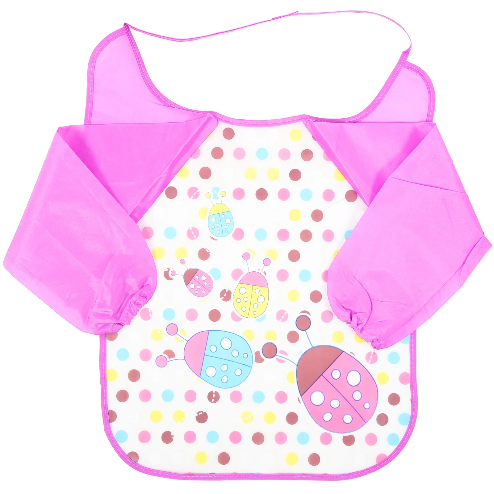 

Waterproof Polyester Kids Painting Apron Adjustable Sleeved Bib Protective Children Apron for Drawing Craft Toddler Art Smock