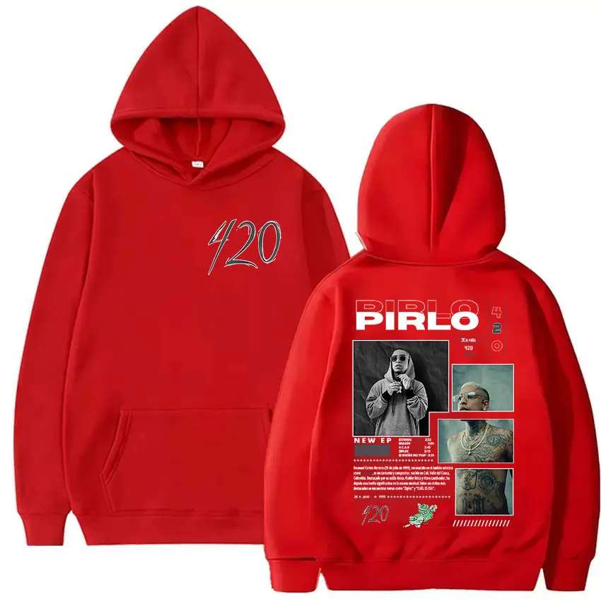 Rapper Pirlo 420 2025 New Album Merch Hoody Men's Vintage Oversized Pullover Sweatshirt Fans Gift Long Sleeve Hoodies Streetwear