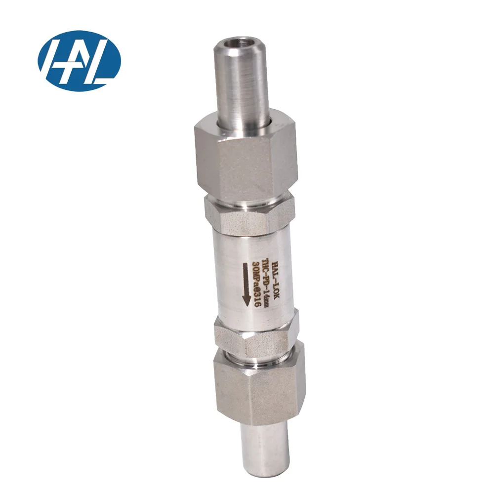 High Temperature and High Pressure Laboratory Gas Filter 316 Stainless Steel Inline Valves