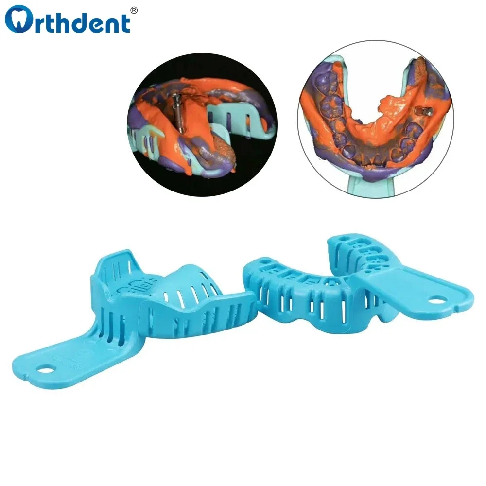 Bandejas de impresión Dental de piezas, soportes de dientes de plástico, bandeja de molde parcial extraíble de boca completa, herramientas de