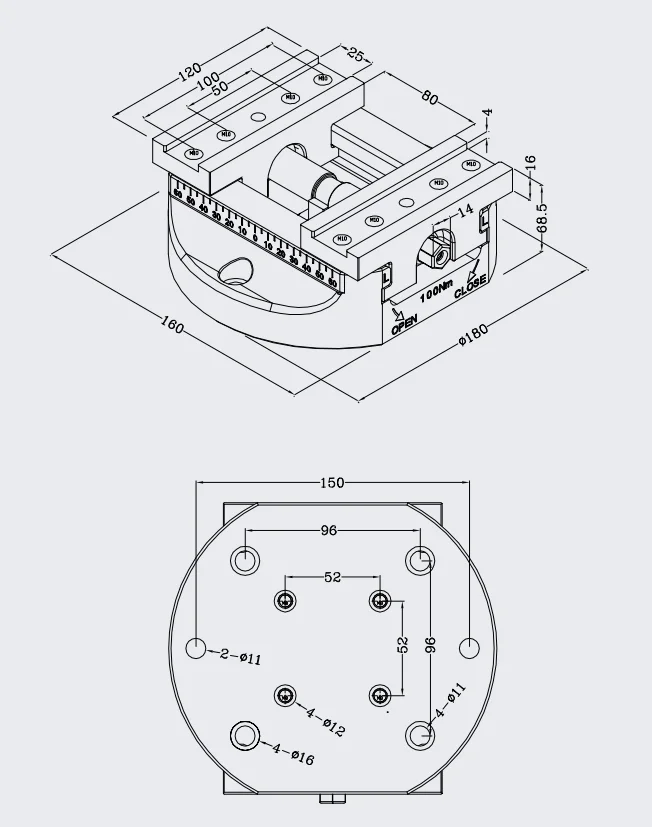 Promotional One Part Machine Tools Accessories Xindian  Self-centering Vise for Cnc Self Centering Five Axis Vise