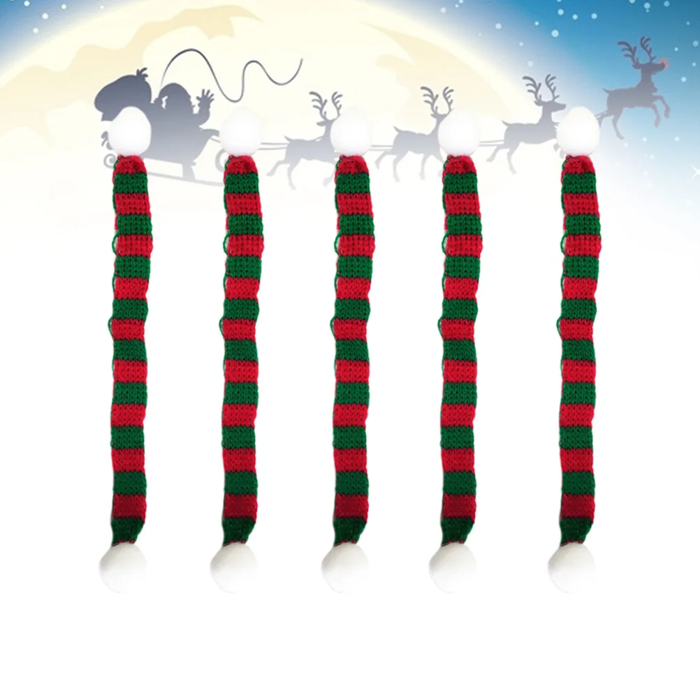 5 Pcs Necktie Christmas Scrarf for Little Pet Winter Knitted Neckerchief Mini Toys