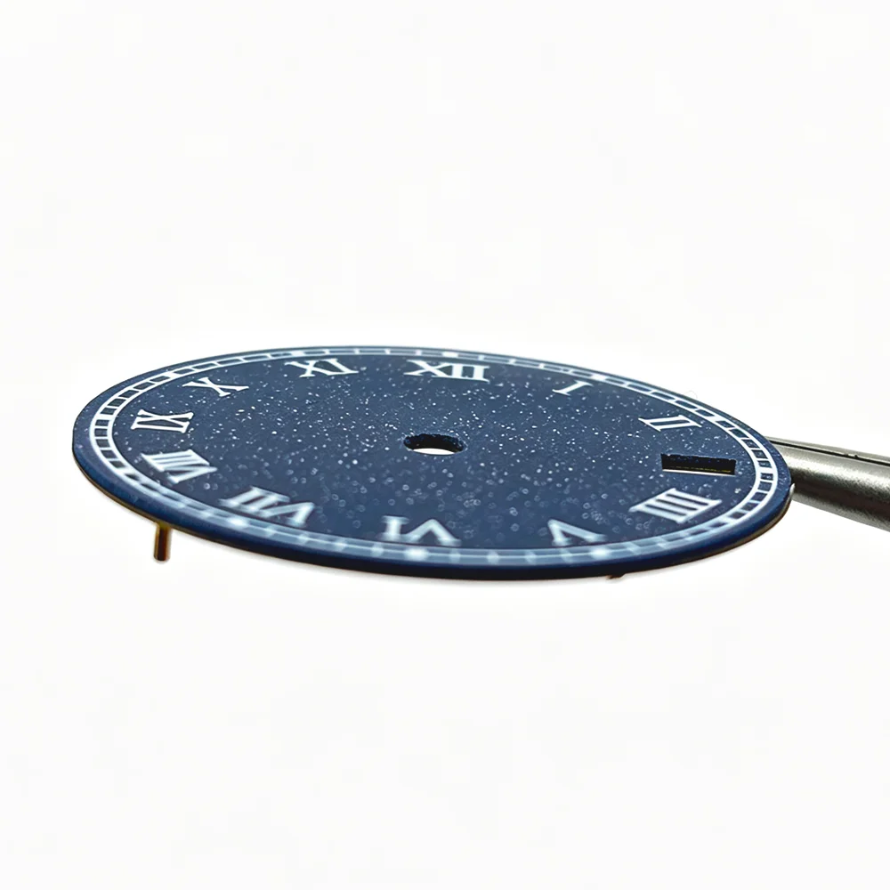 NH35 Dial 28.5mm Dial Made of Sparkling Blue Starry Sky Dial Malachite sandstone Cut by CNC Machine for NH35/36 Movement