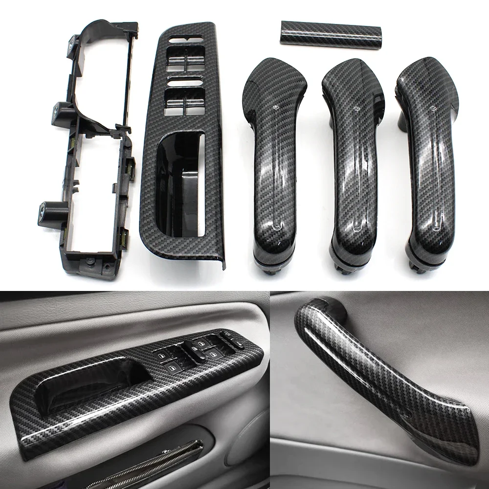 

Pop LHD Carbon Fiber Front Rear Left Right Door Handle Set Replacement For Volkswagon VW Bora Golf 4 MK4 Jetta 1999-2004