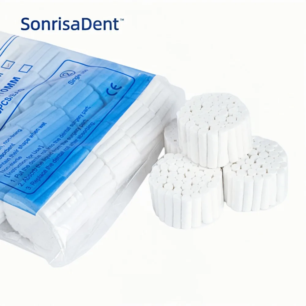 1000pcs Disposable Dental Medical Surgical Cotton Rolls Teeth Whitening Cleaning High-purity Cotton Roll Dentist Dentistry