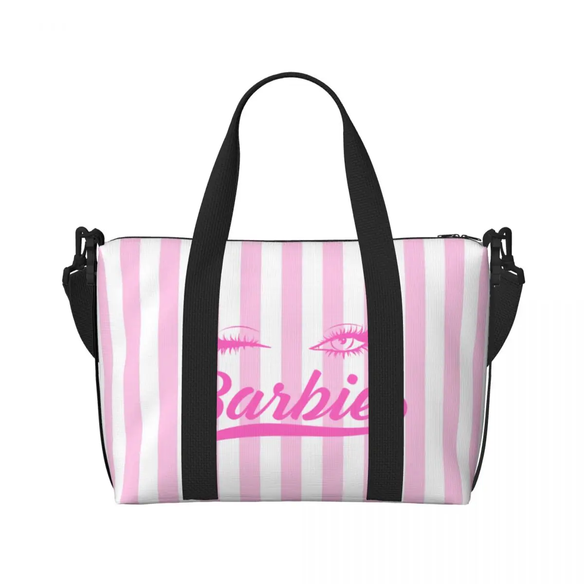 Custom Large Barbie Tote Bag Women Shopper Shoulder Gym Beach Travel Bag