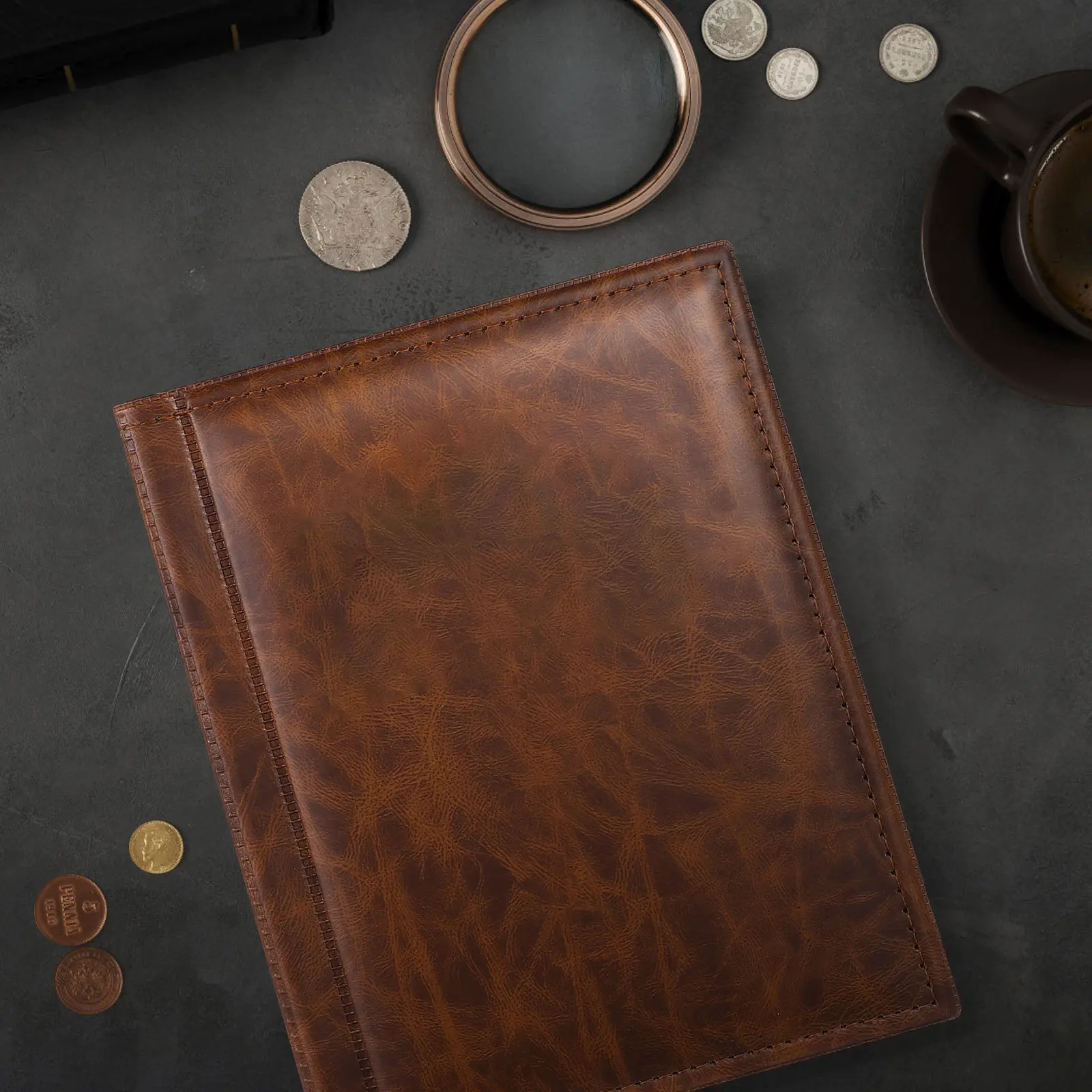 coin-collection-book-pu-cover-thick-transparent-sheets-coin-storage-organizer-for-collectors-tokens-medals-badges