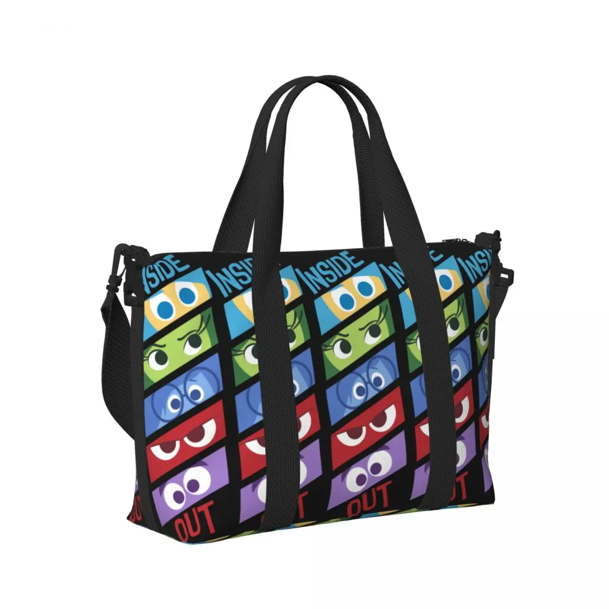 Bolso de mano personalizado con paneles de emociones para mujer, bolsa de playa con gran compartimento, bolsas de viaje para gimnasio y playa