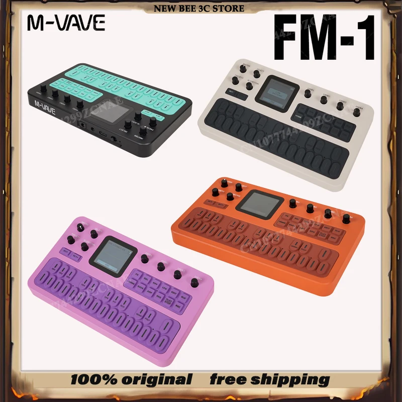 Sales M-VAVE FM-1 FM Music Synthesizer Handheld Portable Sound Source 128 Presets Built-in Speaker Customizabled Music Keyboard
