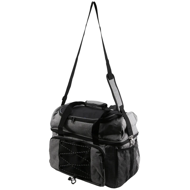 Bowling Portable Travel Bag And Padded Divider For Double Ball And One Pair Of Bowling Shoes