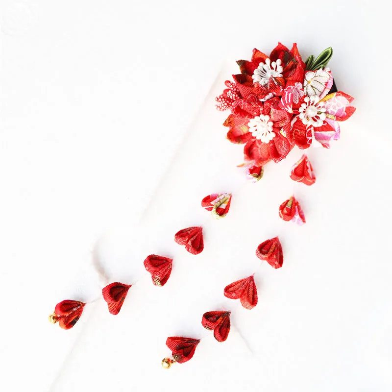 Beautiful Flower Pattern Headdress Japanese Style Kimono Hair Accessories Women's Hair Clips Hairpins