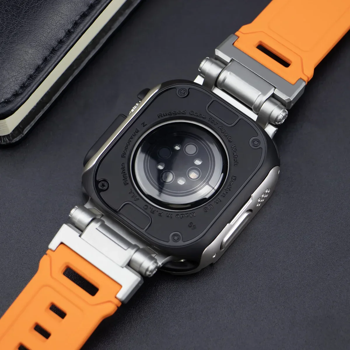 TPU-Gehäuse + Armband für Apple Watch Ultra 2 1, Gummischlaufenband, 49 mm, Silikon-Herrenarmband für IWatch-Serie 9 8 7 45 mm, 6 5 4 Se 44 mm – Detail 4