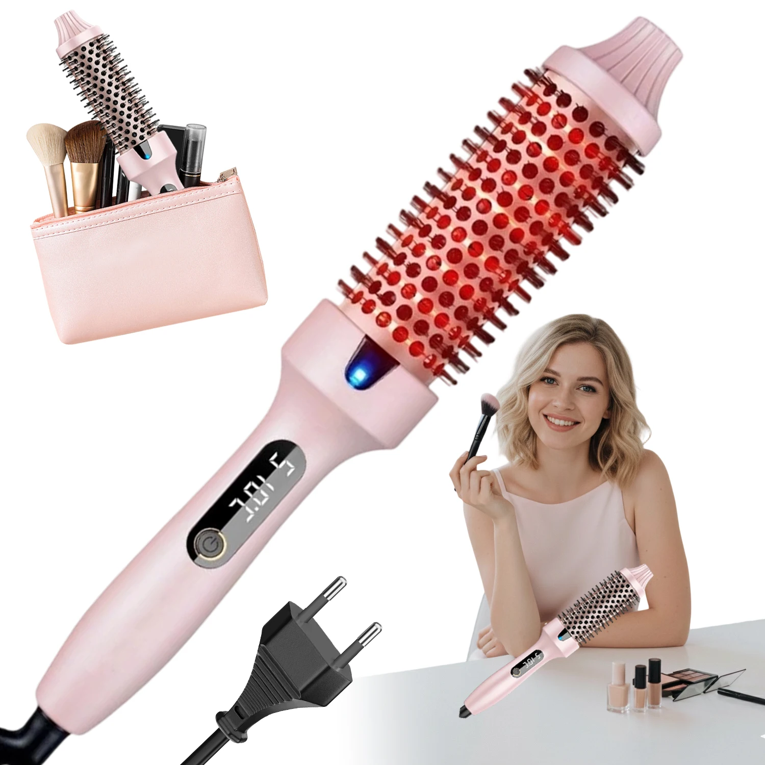 Multifunktionaler Infrarot-Haarglätter/-Lockenstab mit 6 Einstellbaren Temperaturstufen, Konstante Temperatur Haarpflege, Tragbares Haarstyling-Werkzeug für Zuhause