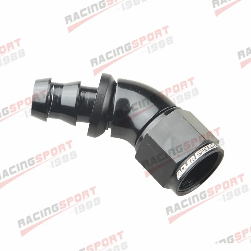 ADLERSPEED 4AN 6AN 8AN 10AN 12AN 45 Degree / 90 Degree /180 Degree For Push Lock Fuel Hose End Fitting Adaptor