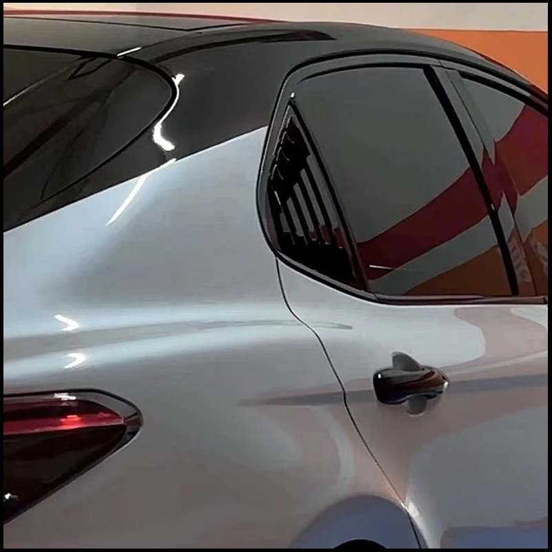 Car Styling For Toyota Camry 2018-2022 8th Gen Rear Triangular Window Blind Shades Louver Vent Cover Trim Car Styling Decorative