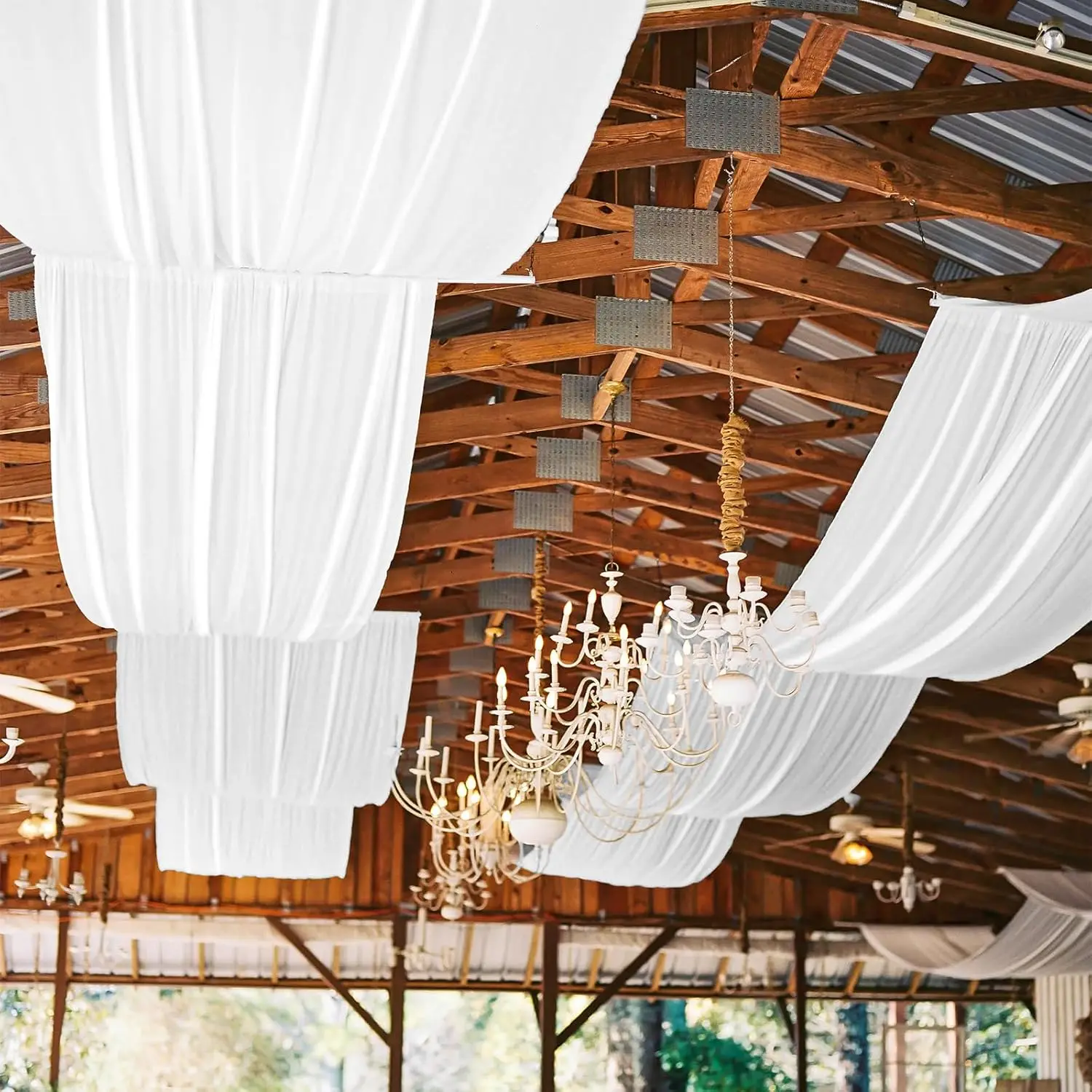 

Satin Ceiling Drape Wedding Arch Draping Fabric Premium Smooth Satin Ceiling Drapery Draping Decor for Party Ceremony Stage Swag