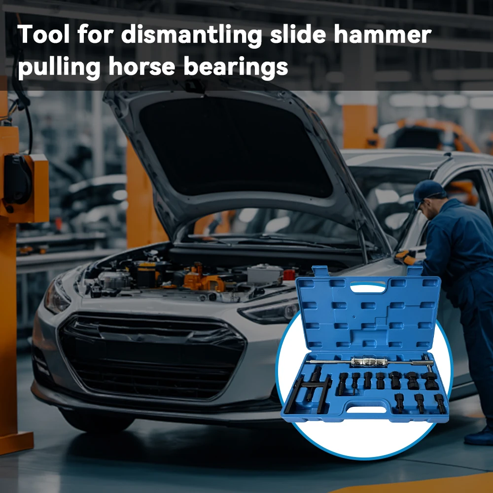 

For Mechanical Repair 8-32MM 12PCs Motorcycle Inner Bearing Puller Tool Kit Internal Bearing Remover Slide Hammer Set