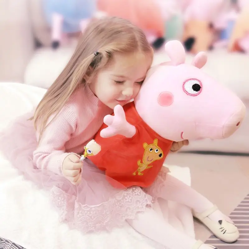 Hot Sale Peppa Pig Plush Toys George Pig Daddy Pig Mom George Dinosaur Family Pig Soft Plush Toys Kid\'s Gifts Can Be Sent Away