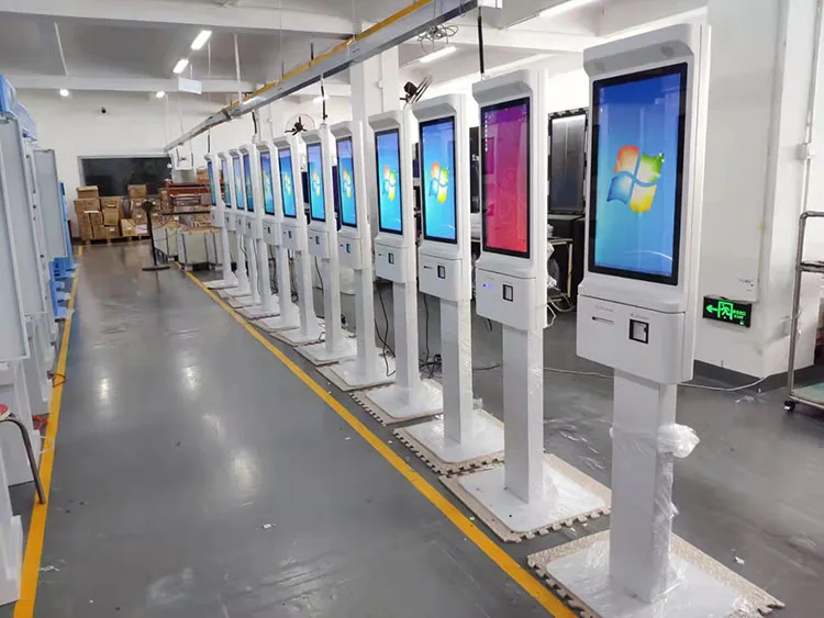 con impresora térmica SDK Lector de código de barras Restaurante Orden de comida rápida Máquina automática de quiosco de pago de autoservicio