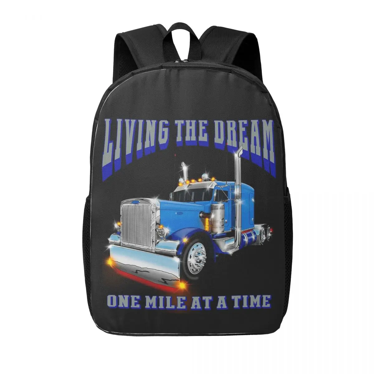 

Living The Dream One Mile At A Time Woman Backpacks Boys Girls Bookbag Children School Bags Portability Rucksack Shoulder Bag