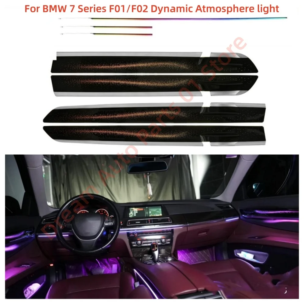 Dynamic atmosphere light For BMW 7 series F01 F02 mold manufacturing Galaxy screen button control auto parts decorative light