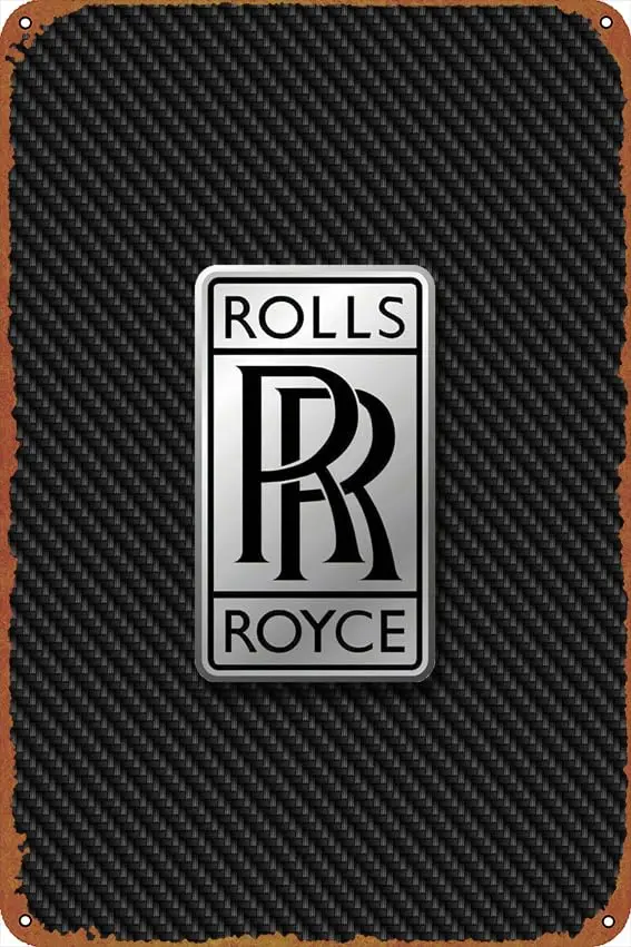 1PCS,Rolls Royce Logo Sports posters Tin Sign Cafe bar Home Wall Art Decoration Retro Metal Tin Sign