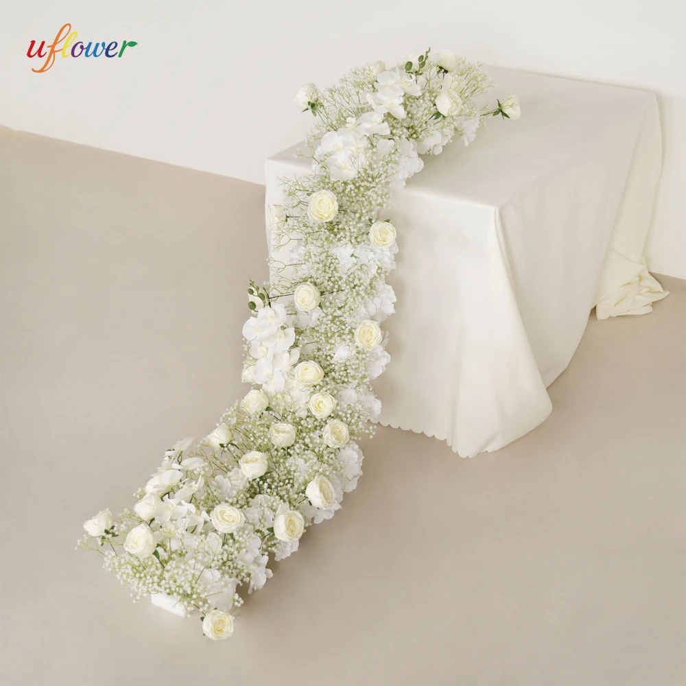 

Uflower Gypsophila Series Artificial Flower Row Wedding Backdrop Decor Floor Flower Table Centerpiece Backdrop Wall Arches Decor