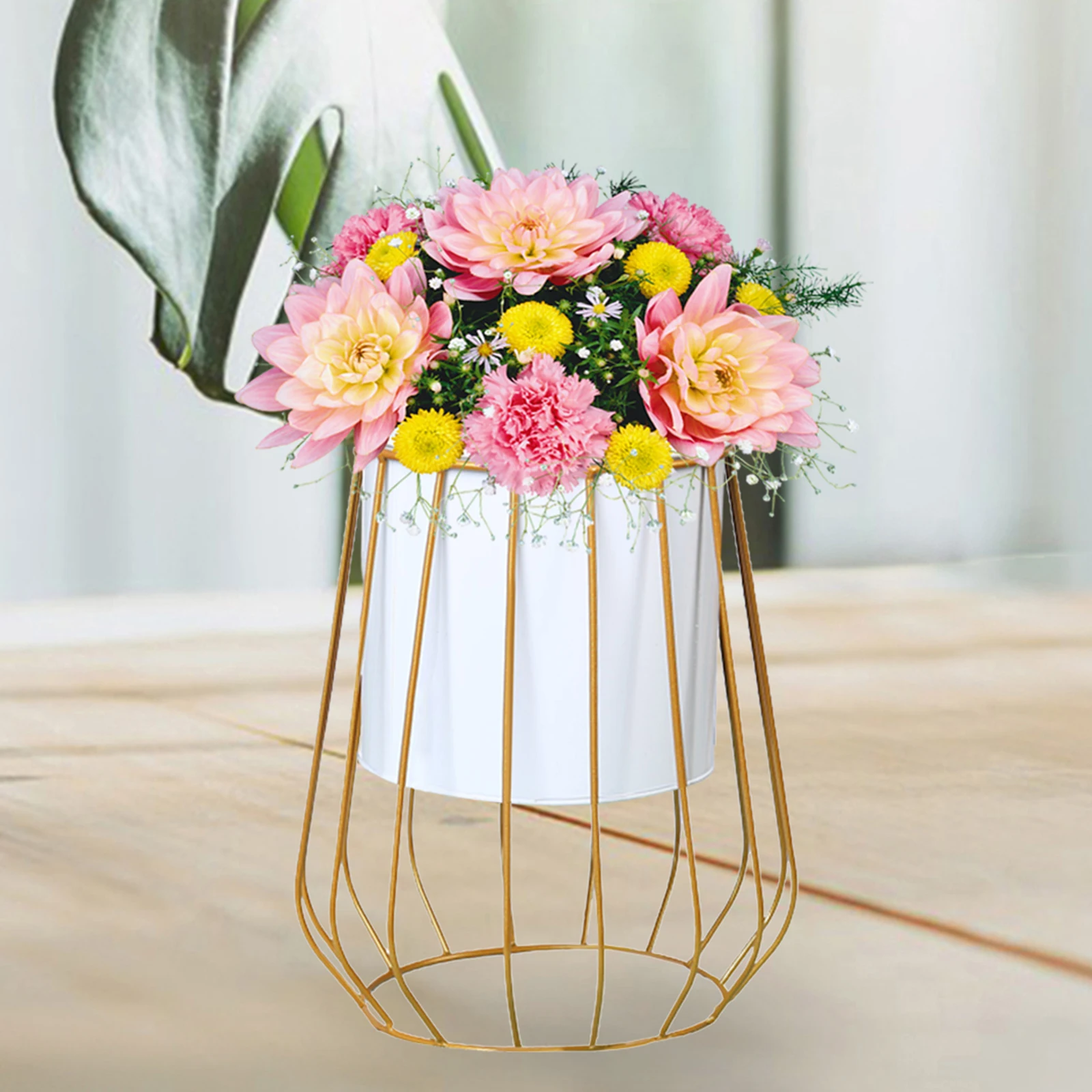 Metal Planter Stand Flowerpot Holder Rustproof Flower Vase Stand Flower Holder Flower Pot Holder for Party Home Tabletop