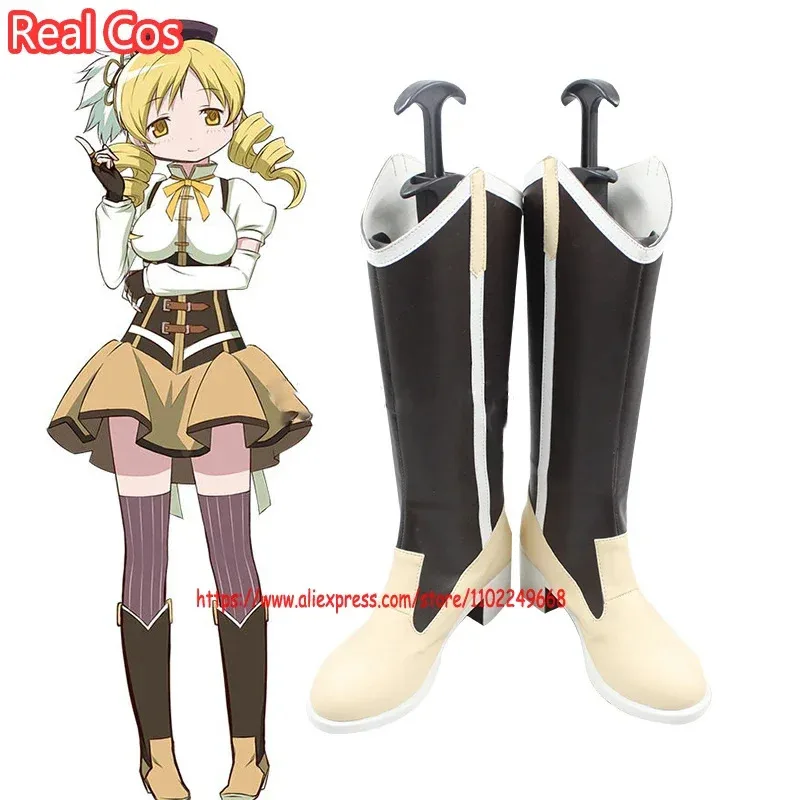 

RealCos аниме Puella Magi Madoka Magica Mami Tomoe ботинки для косплея обувь на заказ