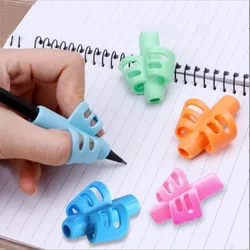 3pcs bambini che scrivono portapenne a matita bambini che imparano pratica dispositivo di correzione posturale per penna in Silicone per studenti da bak a sch