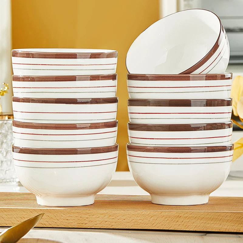 modern-ceramic-bowl-set-of-10-microwave-safe-glazed-undercolor-dinnerware-simple-stylish-rice-bowl-home-use-2026-new-arrival