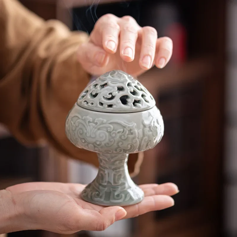 Household ceramic aromatherapy burner, indoor sandalwood aromatherapy burner, tea ceremony incense ornament