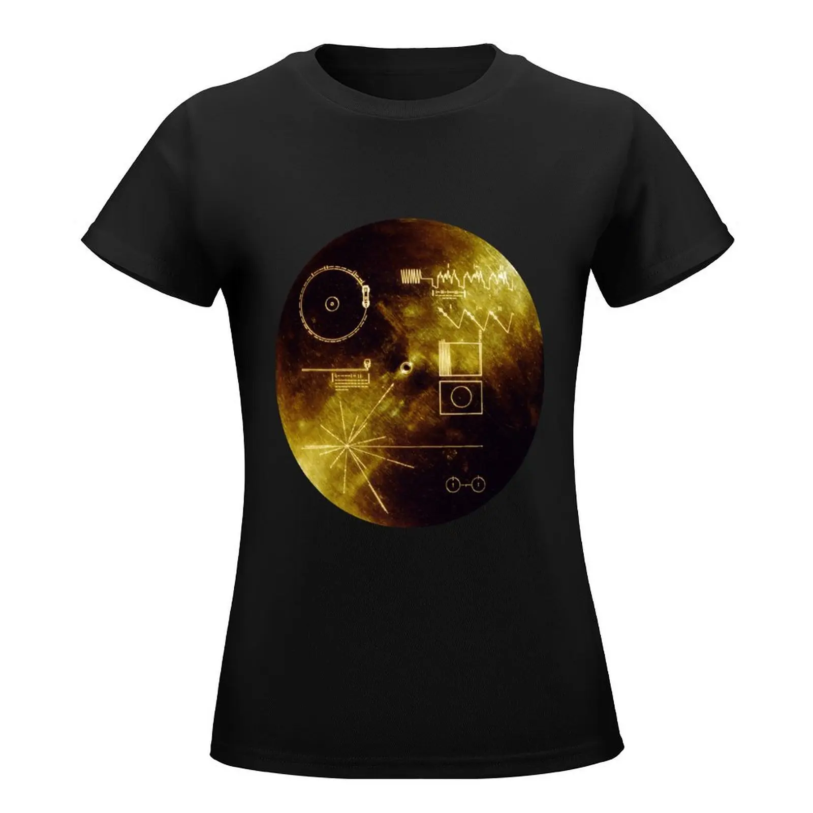 The Voyager Golden Record! T-Shirt summer top female tops vintage clothes Women tops