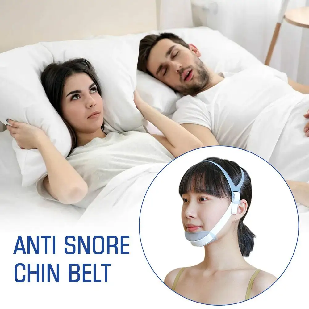 Ajustável Anti Snore Chin Belt, Correção de Respiração pela Boca, Dormir Anti-ronco, Melhorar Chin Strap Tool Band, Elastic B9I2