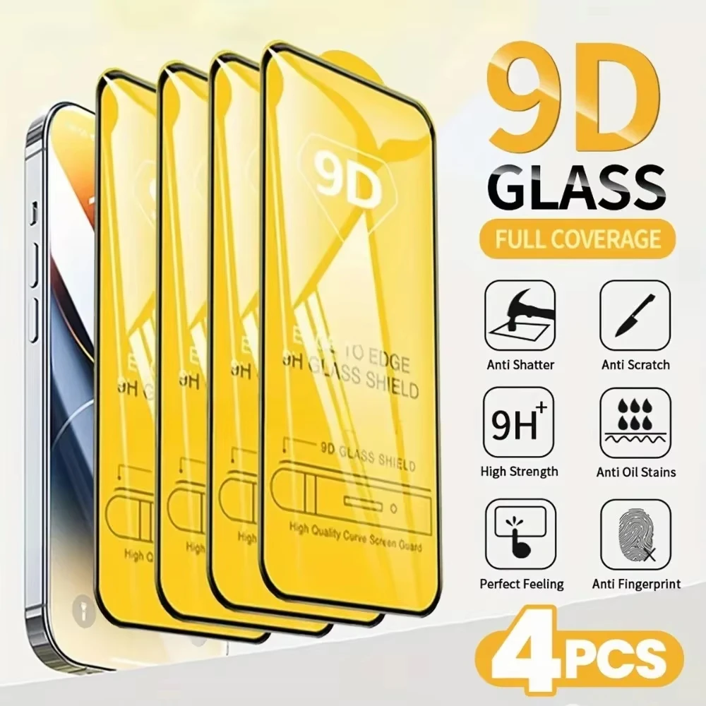 9D Tempered Glass Screen Protector For Samsung A57 A16 A56 A37 A17 A07 A55 5g A26 A36 A73 A54 A35 S25 S24 Ultra S23 S22 S21 FE