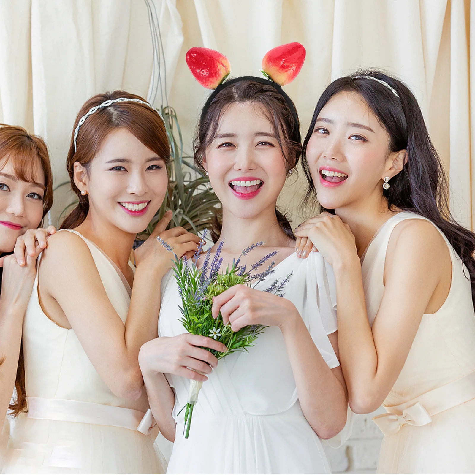 

3Pcs Fruit Headband Strawberry Theme Party Hair Decoration for Halloween Carnival Holiday Cosplay Dress Up Funny Novelty Hair